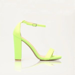 Neon Block Heels